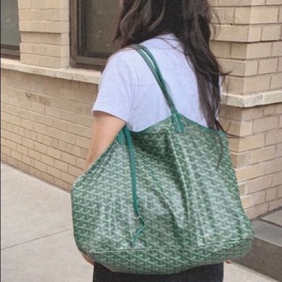 goyard green tote